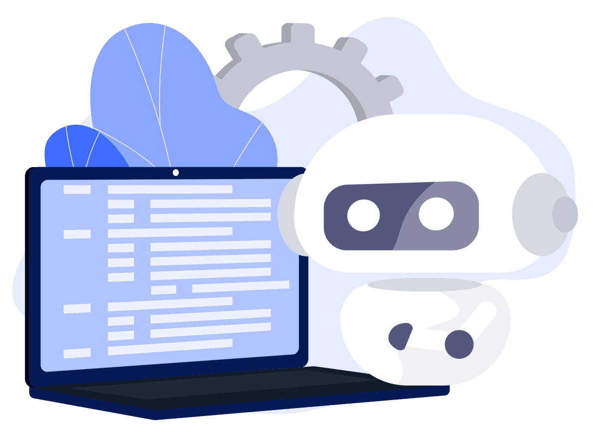 Flashbooks AI assistant next to a laptop